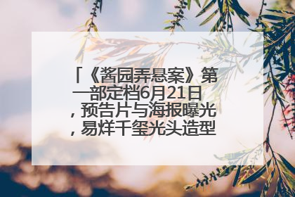 《酱园弄悬案》第一部定档6月21日，预告片与海报曝光，易烊千玺光头造型饰演“周瞎子”