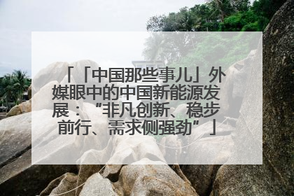 「中国那些事儿」外媒眼中的中国新能源发展：“非凡创新、稳步前行、需求侧强劲”