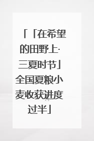 「在希望的田野上·三夏时节」全国夏粮小麦收获进度过半