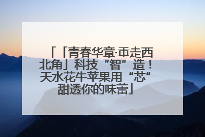 「青春华章·重走西北角」科技“智”造！天水花牛苹果用“芯”甜透你的味蕾