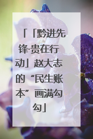 「黔进先锋·贵在行动」赵大志的“民生账本”画满勾勾