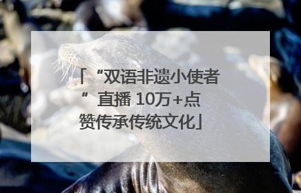 “双语非遗小使者”直播 10万+点赞传承传统文化