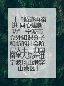 “循迹再奋进 同心建新功” 宁波市党外知识分子和新的社会阶层人士、归国留学人员走进宁波舟山港穿山港区