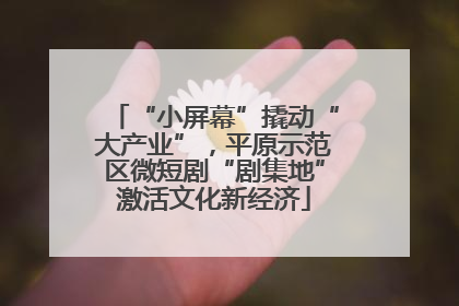 “小屏幕”撬动“大产业”，平原示范区微短剧“剧集地”激活文化新经济