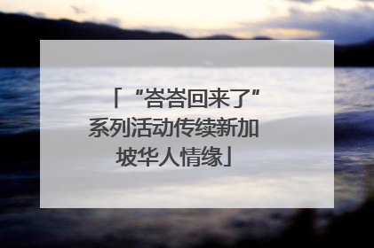 “峇峇回来了”系列活动传续新加坡华人情缘