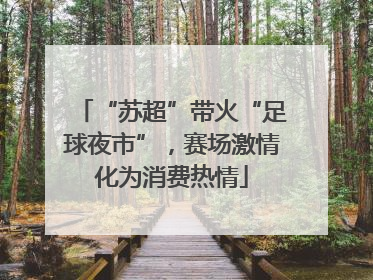 “苏超”带火“足球夜市”，赛场激情化为消费热情
