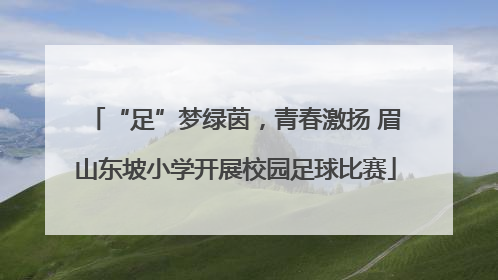 “足”梦绿茵，青春激扬 眉山东坡小学开展校园足球比赛