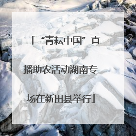 “青耘中国”直播助农活动湖南专场在新田县举行