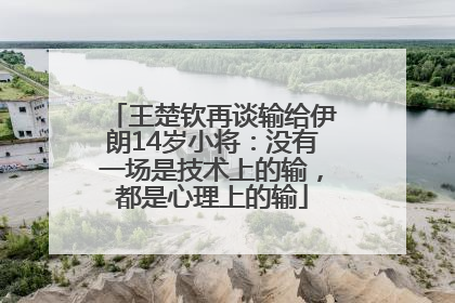 王楚钦再谈输给伊朗14岁小将：没有一场是技术上的输，都是心理上的输