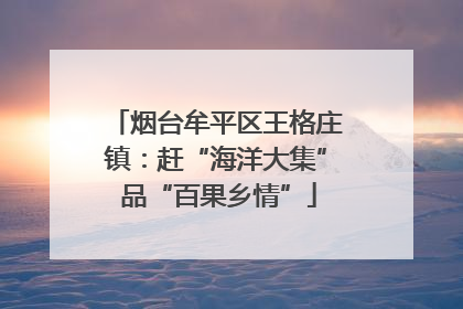 烟台牟平区王格庄镇：赶“海洋大集” 品“百果乡情”
