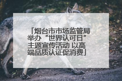 烟台市市场监管局举办“世界认可日”主题宣传活动 以高端品质认证促消费