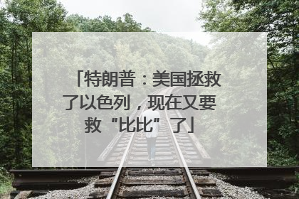 特朗普：美国拯救了以色列，现在又要救“比比”了