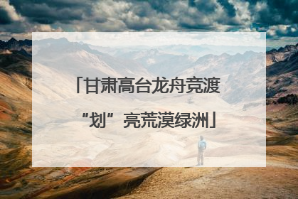 甘肃高台龙舟竞渡“划”亮荒漠绿洲