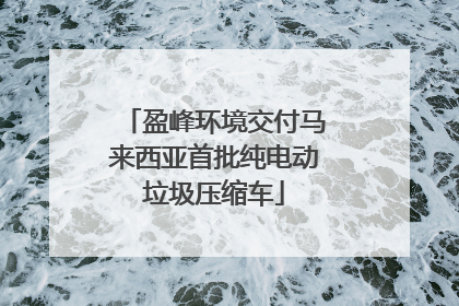 盈峰环境交付马来西亚首批纯电动垃圾压缩车