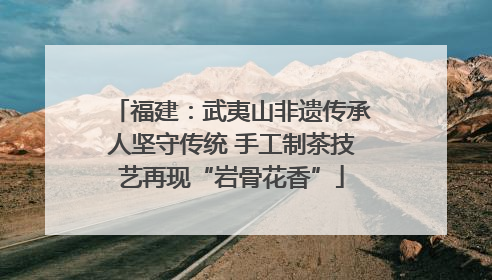 福建：武夷山非遗传承人坚守传统 手工制茶技艺再现“岩骨花香”