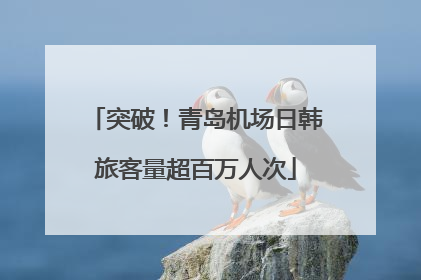 突破！青岛机场日韩旅客量超百万人次