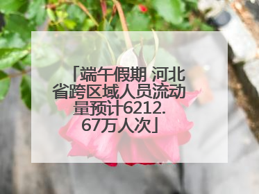 端午假期 河北省跨区域人员流动量预计6212.67万人次