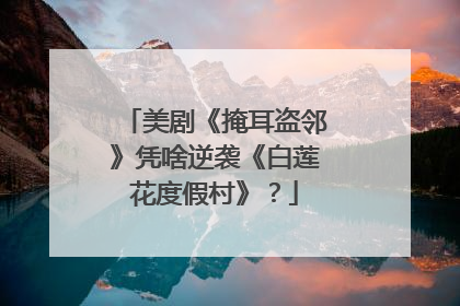 美剧《掩耳盗邻》凭啥逆袭《白莲花度假村》？