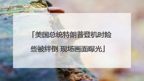 美国总统特朗普登机时险些被绊倒 现场画面曝光