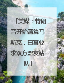 美媒：特朗普开始清算马斯克，白宫要求双方盟友站队