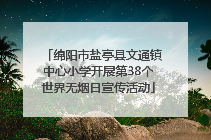 绵阳市盐亭县文通镇中心小学开展第38个世界无烟日宣传活动