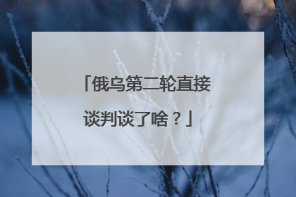 俄乌第二轮直接谈判谈了啥？