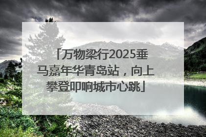 万物梁行2025垂马嘉年华青岛站，向上攀登叩响城市心跳