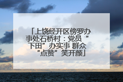 上饶经开区傍罗办事处石桥村：党员“下田”办实事 群众“点赞”笑开颜