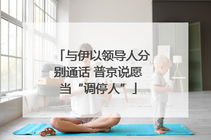 与伊以领导人分别通话 普京说愿当“调停人”