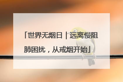 世界无烟日｜远离慢阻肺困扰，从戒烟开始