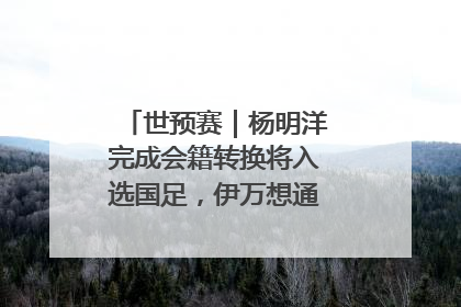 世预赛｜杨明洋完成会籍转换将入选国足，伊万想通了要打双后腰？