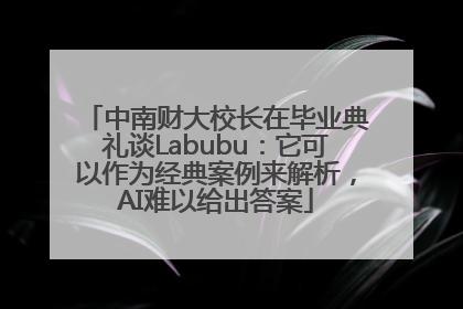 中南财大校长在毕业典礼谈Labubu：它可以作为经典案例来解析，AI难以给出答案