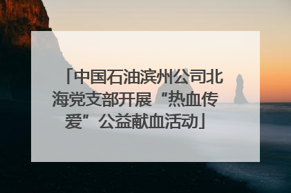 中国石油滨州公司北海党支部开展“热血传爱”公益献血活动
