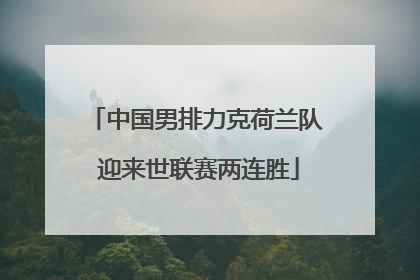 中国男排力克荷兰队 迎来世联赛两连胜