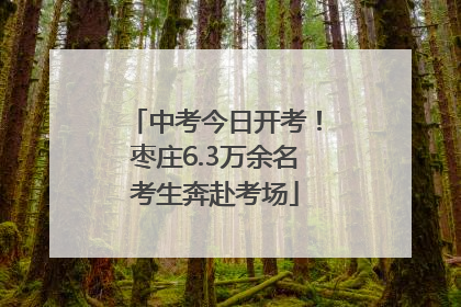 中考今日开考！枣庄6.3万余名考生奔赴考场