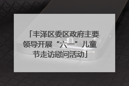 丰泽区委区政府主要领导开展“六一”儿童节走访慰问活动