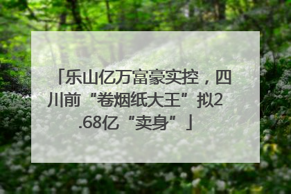 乐山亿万富豪实控，四川前“卷烟纸大王”拟2.68亿“卖身”
