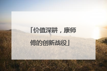 价值深耕，康师傅的创新战役