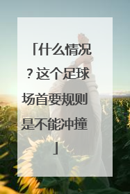 什么情况？这个足球场首要规则是不能冲撞