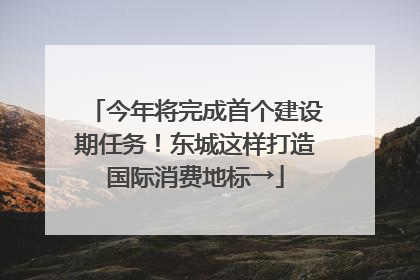 今年将完成首个建设期任务！东城这样打造国际消费地标→