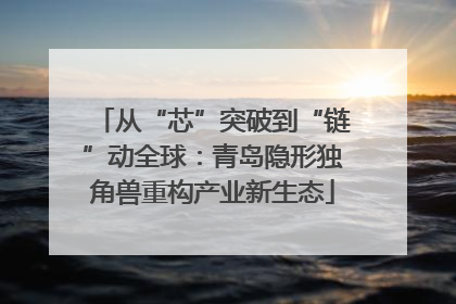 从“芯”突破到“链”动全球：青岛隐形独角兽重构产业新生态