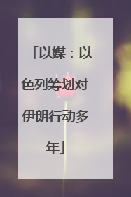 以媒：以色列筹划对伊朗行动多年