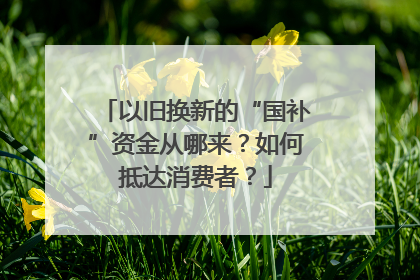 以旧换新的“国补”资金从哪来？如何抵达消费者？