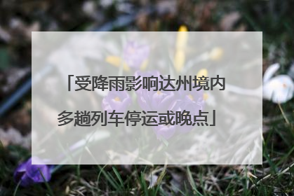 受降雨影响达州境内多趟列车停运或晚点