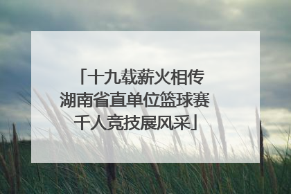 十九载薪火相传 湖南省直单位篮球赛千人竞技展风采