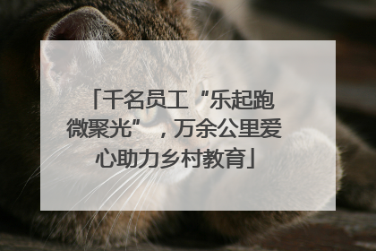 千名员工“乐起跑 微聚光”，万余公里爱心助力乡村教育
