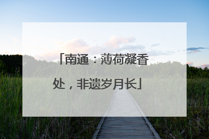南通：薄荷凝香处，非遗岁月长