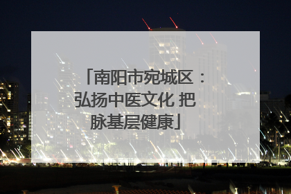 南阳市宛城区：弘扬中医文化 把脉基层健康