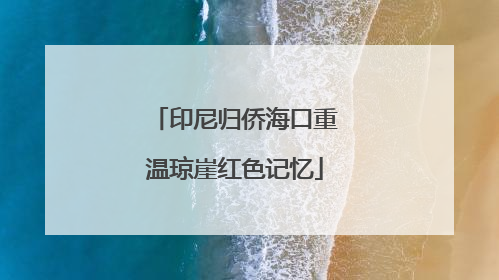 印尼归侨海口重温琼崖红色记忆