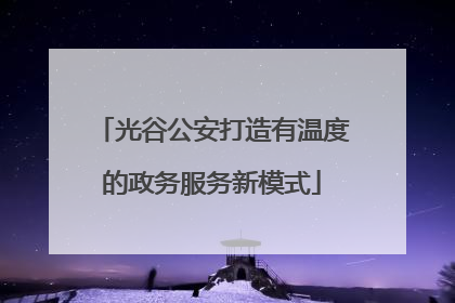 光谷公安打造有温度的政务服务新模式